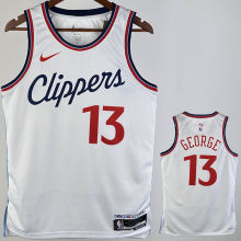 2024/25 Clippers GEORGE #13 White NBA Jerseys
