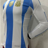 2024/25 Argentina Home Player Version Long Sleeve Jersey (Have FlFA World Champion 2022 有胸前章)