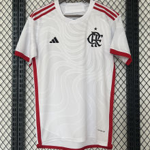 2024/25 Flamengo 1:1 Quality Away White Fans Soccer Jersey