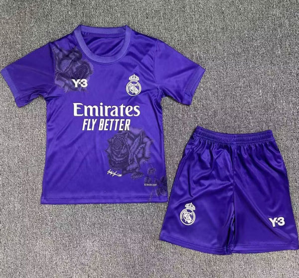 2024/25 RM x Y3 Purple Kids Soccer Jersey