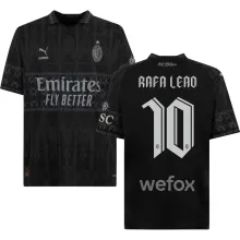 RAFA LEãO #10 AC Milan x PUMA x Pleasures 4Th Black Fans Jersey 2023/24 欧冠体 ★★