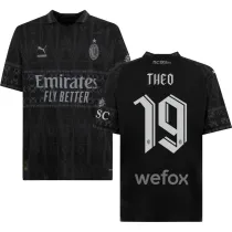 THEO #19 AC Milan x PUMA x Pleasures 4Th Black Fans Jersey 2023/24 欧冠体 ★★