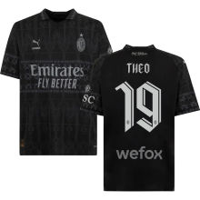 THEO #19 AC Milan x PUMA x Pleasures 4Th Black Fans Jersey 2023/24 欧冠体 ★★
