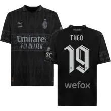 THEO #19 AC Milan x PUMA x Pleasures 4Th Black Fans Jersey 2023/24 欧冠体 ★★