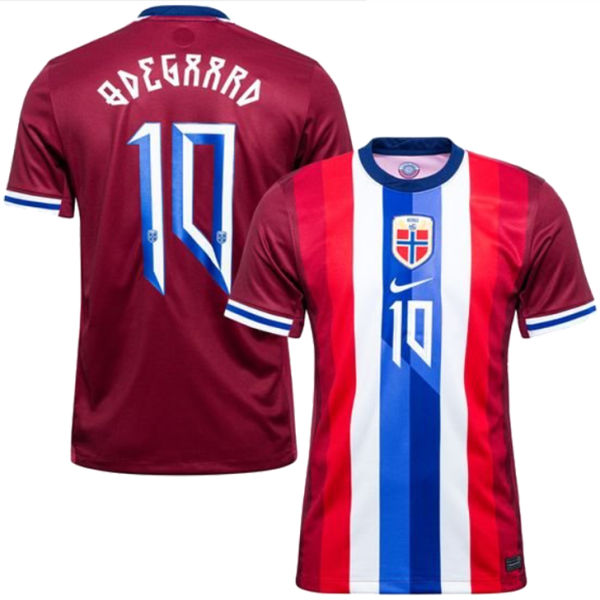 ØDEGAARD #10 Norway Hoem Red Fans Soccer Jersey 2024/25 ★★