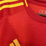 2024/25 Spain 1:1 Quality Home Red Fans Soccer Jersey