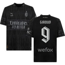 GIROUD #9 AC Milan x PUMA x Pleasures 4Th Black Fans Jersey 2023/24 欧冠体 ★★