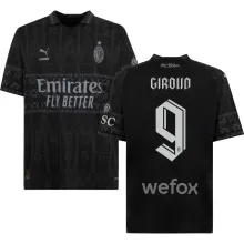 GIROUD #9 AC Milan x PUMA x Pleasures 4Th Black Fans Jersey 2023/24 欧冠体 ★★