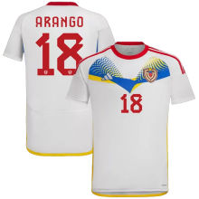 ARANGO #18 Venezuela Away White Fans Soccer Jersey 2024/25 ★★
