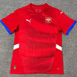2024/25 Serbia Home Red Fans Soccer Jersey