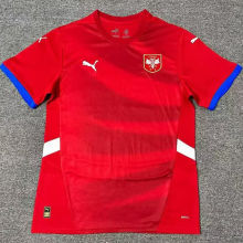 2024/25 Serbia Home Red Fans Soccer Jersey