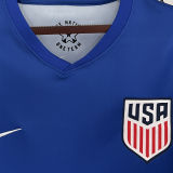 PULISIC #10 U.S 1:1 Quality Away Blue Red Fans Soccer Jersey 2024/25 ★★