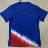 PULISIC #10 U.S 1:1 Quality Away Blue Red Fans Soccer Jersey 2024/25 ★★