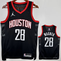 2024/25 Rockets WAGNER #28 Black NBA Jerseys Hot Pressed