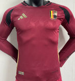 2024/25 Belgium Home Player Version Long Sleeve Jersey