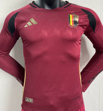 2024/25 Belgium Home Player Version Long Sleeve Jersey