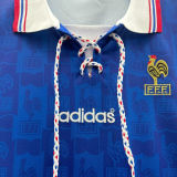 1996 France Home Blue Retro Soccer Jersey