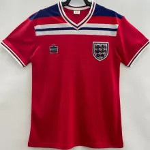 1982 England Away Red Retro Soccer Jersey