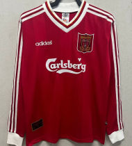 1995/96 LFC Home Red Retro Long Sleeve Soccer Jersey