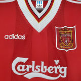 1995/96 LFC Home Red Retro Long Sleeve Soccer Jersey