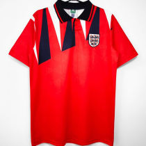 1992 England Away Red Retro Soccer Jersey