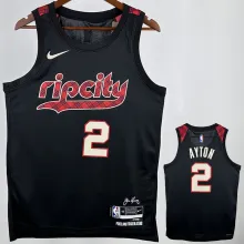 2024/25 Trail Blazers AYTON #2 Black City Edition NBA Jerseys