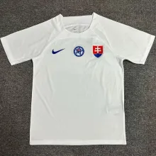 2024/25 Slovakia Away White Fans Soccer Jersey 斯洛伐克