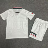 1998/99 M Utd Away White Retro Kids Soccer Jersey