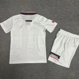 1998/99 M Utd Away White Retro Kids Soccer Jersey