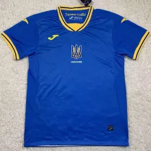 2024/25 Ukraine Away Blue Fans Soccer Jersey