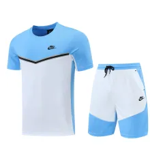 2022 Nk White Blue Short Training Jersey(A Set)