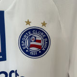 2024/25 Bahia Away White Fans Soccer Jersey