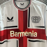 2024/25 Leverkusen Away White Fans Soccer Jersey