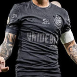 2024/25 Corinthians Away Black Player Version Soccer Jersey 带胸前广告