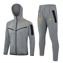 2024/25 France Grey Hoody Zipper Jacket Tracksuit