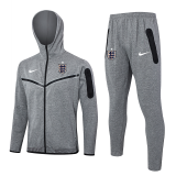 22024/25 England Grey Hoody Zipper Jacket Tracksuit