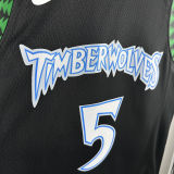 Timberwolves EDWARDS #5 Black Retro NBA Jerseys