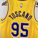 2024/25 Lakers TOSCANO #95 Yellow NBA Jerseys