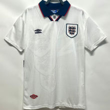 1994/95 England Home White Retro Soccer Jersey