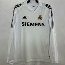 2005/06 RM White Home Retro Long Sleeve Soccer Jersey