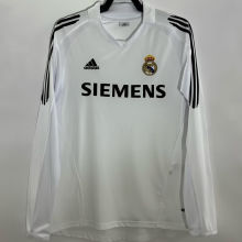 2005/06 RM White Home Retro Long Sleeve Soccer Jersey