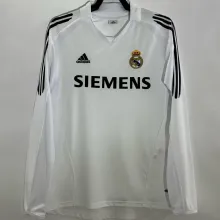 2005/06 RM White Home Retro Long Sleeve Soccer Jersey