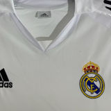 2005/06 RM White Home Retro Long Sleeve Soccer Jersey