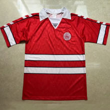 1988 Denmark Home Red Retro Soccer Jersey