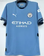 2024/25 Man City 1:1 Quality Home Blue Fans Soccer Jersey