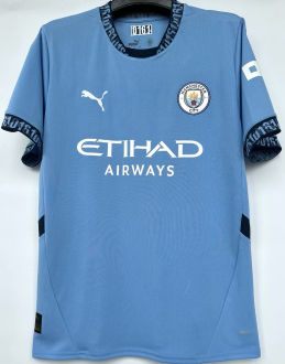 2024/25 Man City 1:1 Quality Home Blue Fans Soccer Jersey