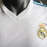 2017/18 RM Home White Retro Player Version Long Sleeve Jersey 球员版带胸前章