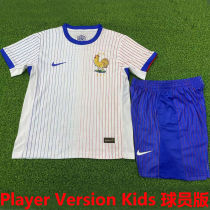 2024/25 France Away White Player Version Kids Jersey 球员版童装