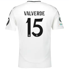 VALVERDE #15 RM 1:1 Quality Home Fans Jersey 2024/25 （UCL Font) ★★