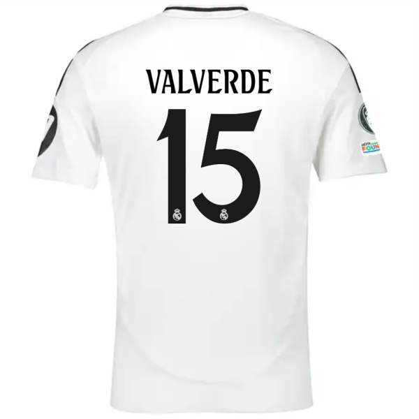 VALVERDE #15 RM 1:1 Quality Home Fans Jersey 2024/25 （UCL Font) ★★